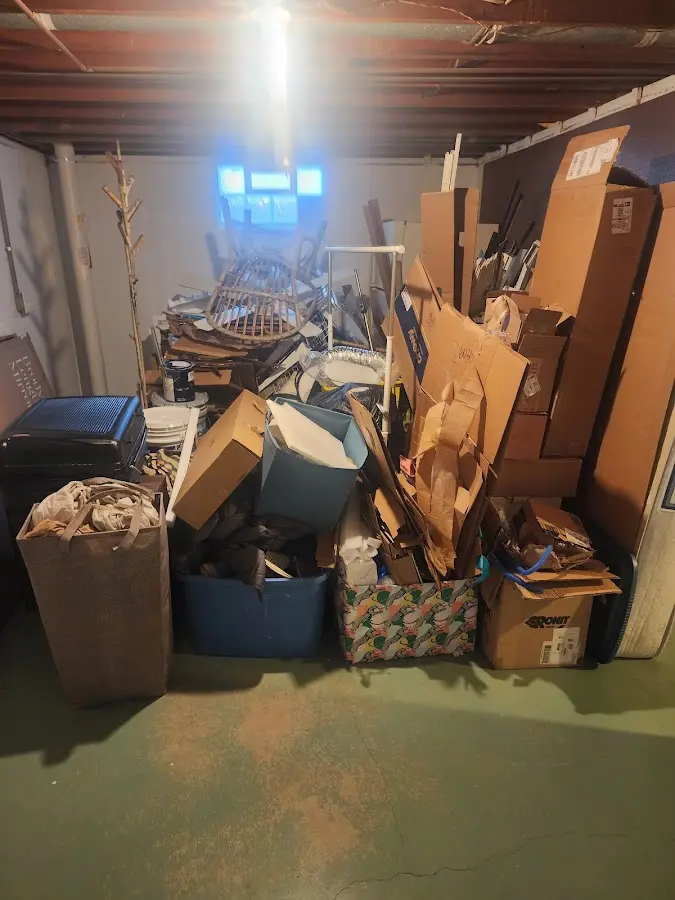 Roll-off dumpster container at job site for Construction Dumpster Rental in Sykesville